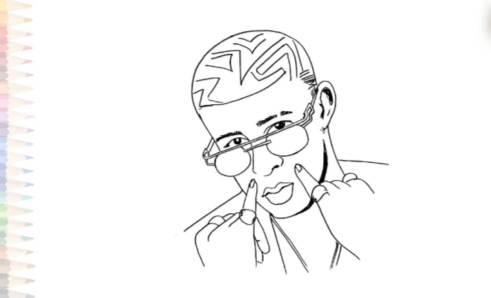 Easy:_Iyoyi1yvsa= Bad Bunny Drawing